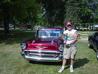 Ken is VERY surprised to win top honors in the large Tri-5 class.